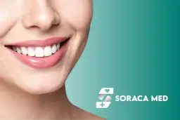 Uśmiechnięta twarz z białymi zębami. Sprawdź koszty leczenia w Turcji z Soraca Med.