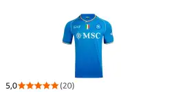 Niebieska koszulka Napoli z logo MSC i herbem Włoch. Idealna dla każdego fana!