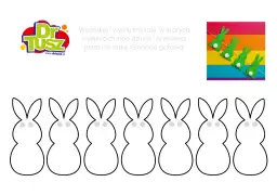 Szablon królika wielkanocnego do wycięcia i stworzenia girlandy.