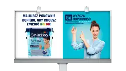 Śnieżka Satynowa farba do wnętrz. Wybierz swoje ulubione kolory i ciesz się 5x wyższą odpornością na szorowanie.