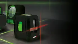 Dwa lasery krzyżowe DEDRA emitują zielone i czerwone linie, tworząc siatkę. Dobry tani laser krzyżowy do precyzyjnych prac.