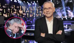 Janowski w "Jaka to melodia?" zamyślony, a obok uśmiechnięty.