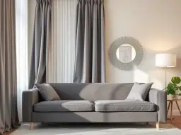 Zasłony do szarej kanapy: Kolory, materiały, style wybierz idealne!