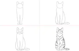Katzen zeichnen mit Bleistift: Schritt-für-Schritt-Anleitung