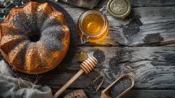 Szybkie ciasto z makiem z puszki i miodem - proste wypieki - przepis