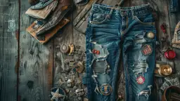 Vintage jeansy - Stylowe jeansy retro dla oryginalnego looku.