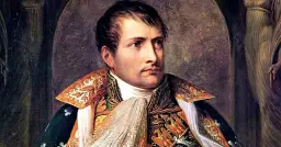Portret Napoleona Bonaparte w bogatym stroju. Czy wiesz, że miał on niezwykłą pamięć do twarzy? Oto ciekawostki o Napoleonie Bonaparte.