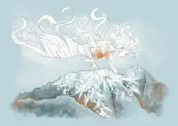 Nad śpiącym rycerzem w jaskini unosi się eteryczna postać, dotykając jego czoła.