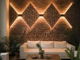 Jak oświetlić ścianę z cegły, by uniknąć nudnego wnętrza?