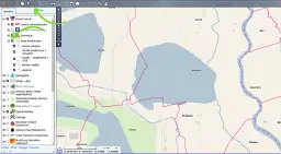 Na mapie widoczna jest warstwa "Numery działek" z zaznaczonymi numerami ewidencyjnymi.