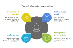 Warunki budowy garażu bez pozwolenia: odległość od granicy, wolnostojący, liczba i maksymalna powierzchnia. Dowiedz się, ile kosztuje pozwolenie na budowę garażu, jeśli przekraczasz te limity.