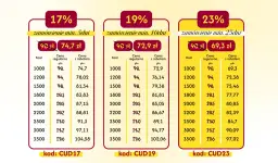 Tabela pokazuje, ile kosztuje miesięczny catering w zależności od kaloryczności i długości zamówienia. Ceny zaczynają się od 69,3 zł.