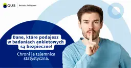 Mężczyzna z palcem na ustach zapewnia, że dane z badań CBOS są bezpieczne. Czy można odmówić udziału?