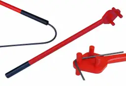 Czerwony drutowy wiązarka do zbrojenia, z czarną rączką, ułatwia tworzenie minimalny stopień zbrojenia.