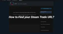 Ekran Steam z informacją o braku ofert wymiany i tekstem "How to Find your Steam Trade URL?".