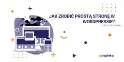 Ilustracja pokazuje, jak opublikować stronę WordPress. Kobieta leży na ekranie komputera, korzystając z telefonu.