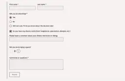 Formularz weselny: jak potwierdzić obecność na weselu, etykieta RSVP i terminy. Wybierz "Tak" lub "Nie", podaj dane i gości.