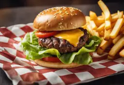 Ile kalorii ma burger wołowy z frytkami? Zaskakujące wartości!