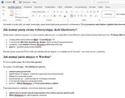 Jak usunąć sieroty w Wordzie i poprawić formatowanie dokumentu