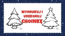 Dwa czarno-białe szablony choinek do druku, gotowe do pokolorowania i udekorowania.