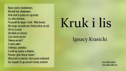 Kruk i Lis: Tekst, morał, analiza. Jak rozpoznać manipulację?