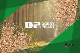 Zastanawiasz się, jaki pellet jest najlepszy? Zobacz naturalne, drewniane paliwo w lesie. Logo "DOBRY PELLET" i "pellet4FUTURE".