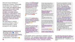 Fragmenty rozmowy na czacie z emotikonami i tekstem.