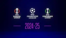 Loga Ligi Europy, Ligi Mistrzów i Ligi Konferencji UEFA z latami 2024-25.