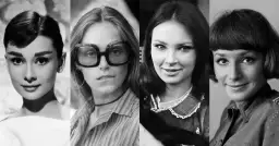 Cztery ikony kina: Audrey Hepburn, Faye Dunaway, Jane Fonda i Jacqueline Bisset.