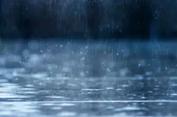 Intensywny deszcz pada na mokrą nawierzchnię, tworząc refleksy. Czy to już czas na podatek od deszczu?