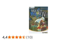 Okładka gry PC CD-ROM Breath of Fire IV z postaciami Ryu i Fou-Lu.