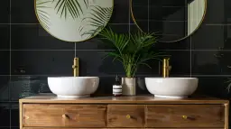 Mała biało-czarna łazienka: 9 inspiracji na aranżację