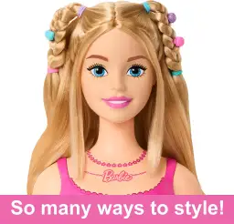 Barbie głowa do stylizacji tęczowe włosy – idealna zabawa dla dziewczynek