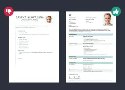 CV Janiny Kowalskiej: doświadczenie w hotelarstwie, umiejętności organizacyjne i fizyczne. Idealne, co napisać wysyłając CV.