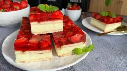 Sernik na herbatnikach z galaretką lub budyniem bez pieczenia - przepis