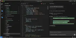 Kodowanie w VS Code, gdzie widać pliki projektu i fragment kodu, który może być częścią procesu jak zaprogramować sztuczną inteligencję.