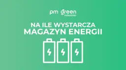 Na ile wystarczy magazyn energii 5 kW? Grafika z trzema ikonami baterii symbolizuje pytanie o pojemność magazynu energii.