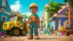 Anthony ramos w filmie bob the builder razem z mattel i jennifer lopez