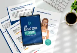 Tablet z grafiką instrukcji EFT Tapping i dokumenty dotyczące lęków.