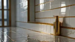 Złota fuga z brokatem – Trendy w wykończeniach i jak ją zastosować w wnętrzach