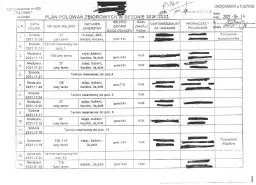 Plan polowań zbiorowych 2021/2022. Czy indywidualny myśliwy powinien zgłosić polowanie? Dokument zawiera daty, gatunki zwierzyny, miejsca i odpowiedzialnych.