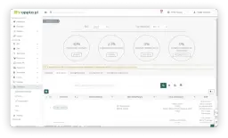 Ekran aplikacji z danymi o pracownikach, deklaracjach PIT i brakach w rozliczeniach.