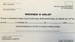 Wniosek urlop na żądanie - Jak wypełnić druk, przykładowy wzór