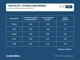 Aktualne ceny prądu w taryfie G11 Ile zapłacimy