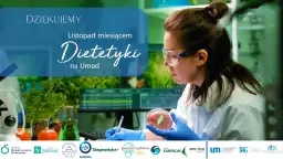 Dietetyk w laboratorium bada próbkę mięsa z etykietą "VEGAN". To pokazuje, co można robić po dietetyce – od badań po analizę żywności.
