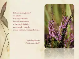 Wiersz o deszczu jesiennym. Wśród wrzosów i suchych liści, jesień szepcze swoje historie.