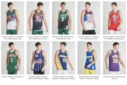 Kolekcja koszulek do koszykówki Mitchell & Ness: od klasycznych All-Star po stroje drużynowe.