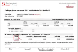 Delegacja krajowa: Ryczałt za nocleg 67,50 zł co musisz wiedzieć?
