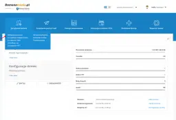 Panel zarządzania domeną. Kliknij "Konfiguracja domen" by dowiedzieć się, jak podpiąć domenę.