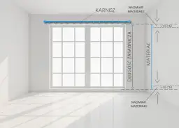 Ile firany na 4 metrowy karnisz? Oblicz idealną długość materiału